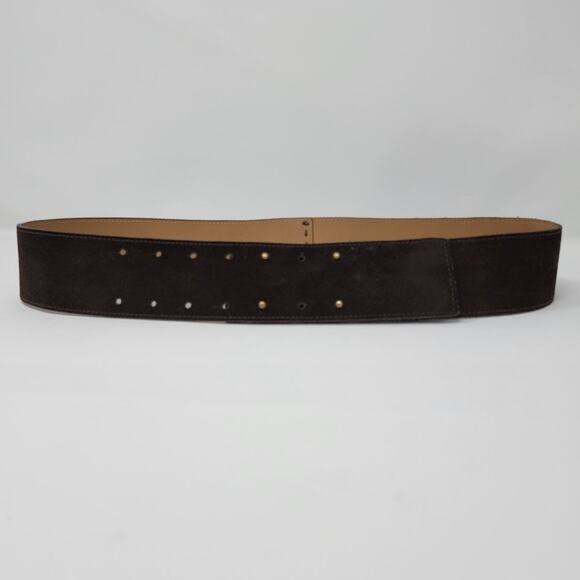 GAP Brown Leather Cinch Waist Belt, Medium - Picture 3 of 8